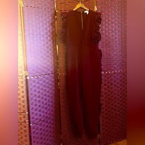 CURVY GIRL RUFFLED JUMPSUIT